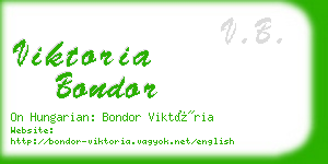 viktoria bondor business card